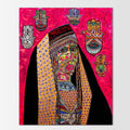 Qadira: abstract painting of a strong, capable woman radiating limitless power and quiet femininity