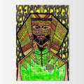 Nimer: abstract painting of a tiger-spirited figure: strong, fearless, confident and trustworthy