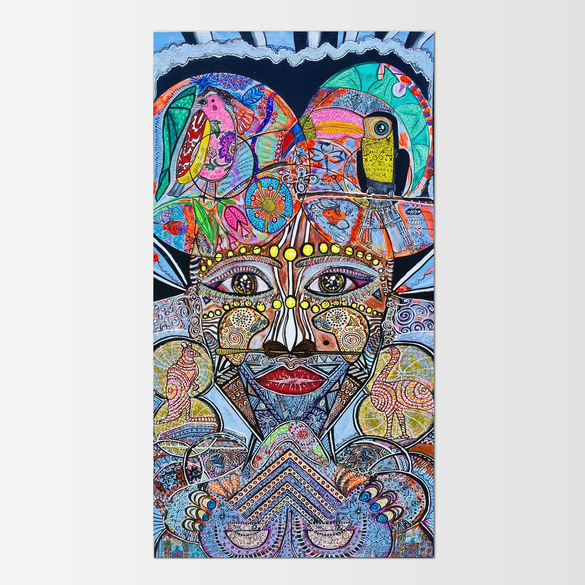 Wiana: limited edition print symbolising "the Mother", with intertwining roots across the canvas
