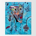 Azul: limited edition print in deep, midnight-blue tones of a bold, fearless, enigmatic figure