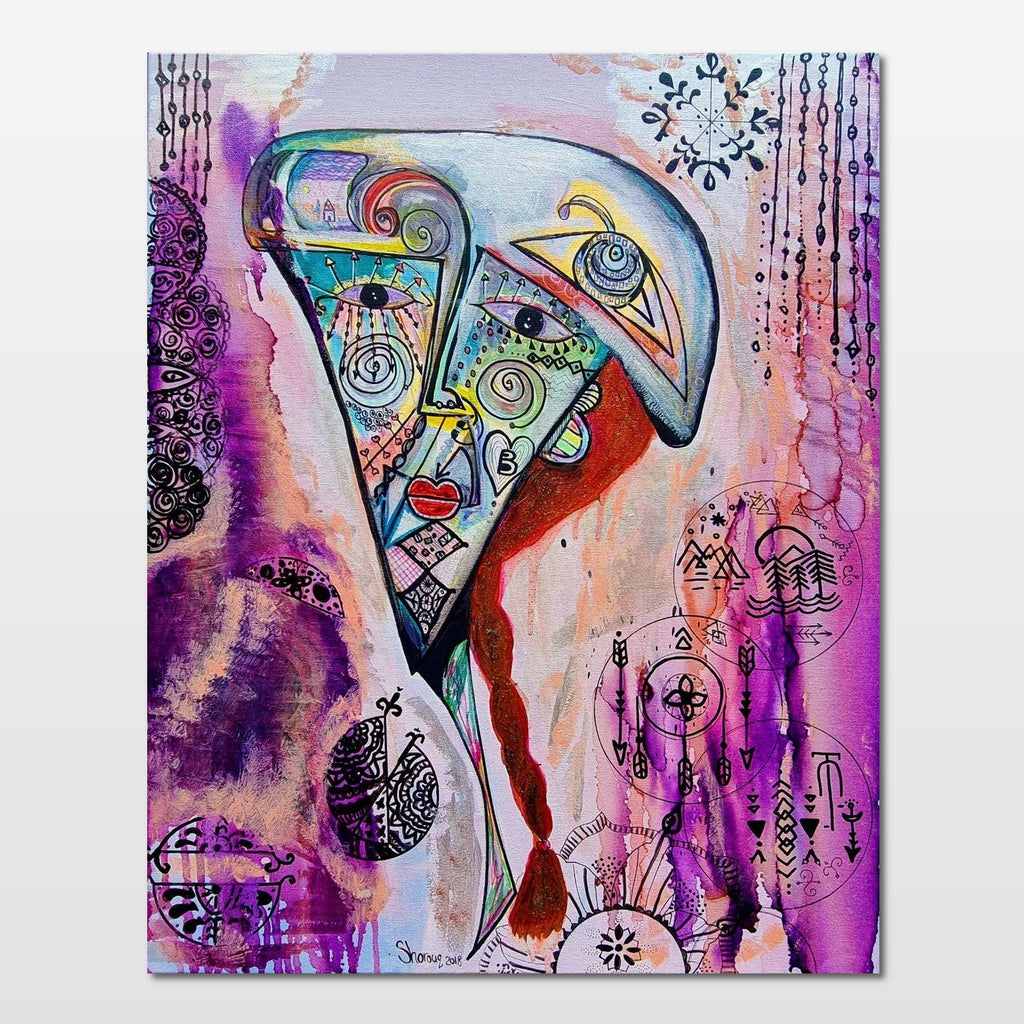 Rosado: fine art print of a soft, warm figure whose gentleness hides quiet inner strength