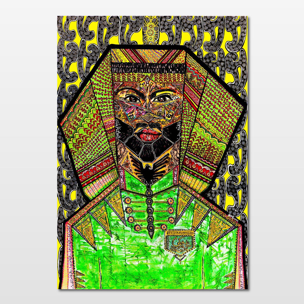 Nimer: fine art print of a tiger-spirited figure: strong, fearless and confident