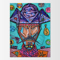 Cole Gunslinger: abstract figurative painting of a fast, deadly-accurate gunslinger of the Wild West